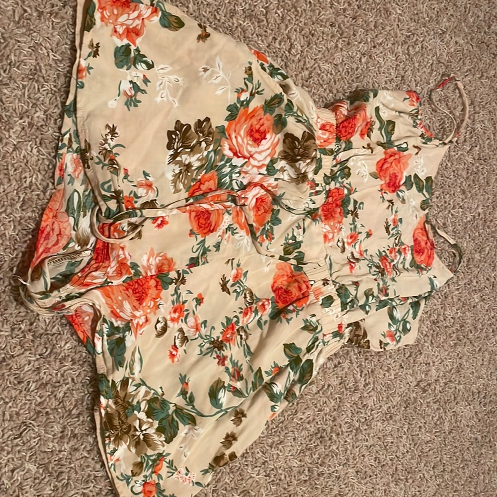 Small Wet Seal short floral romper